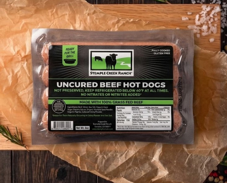 Uncured Beef Hot Dogs - 100% Grass Fed