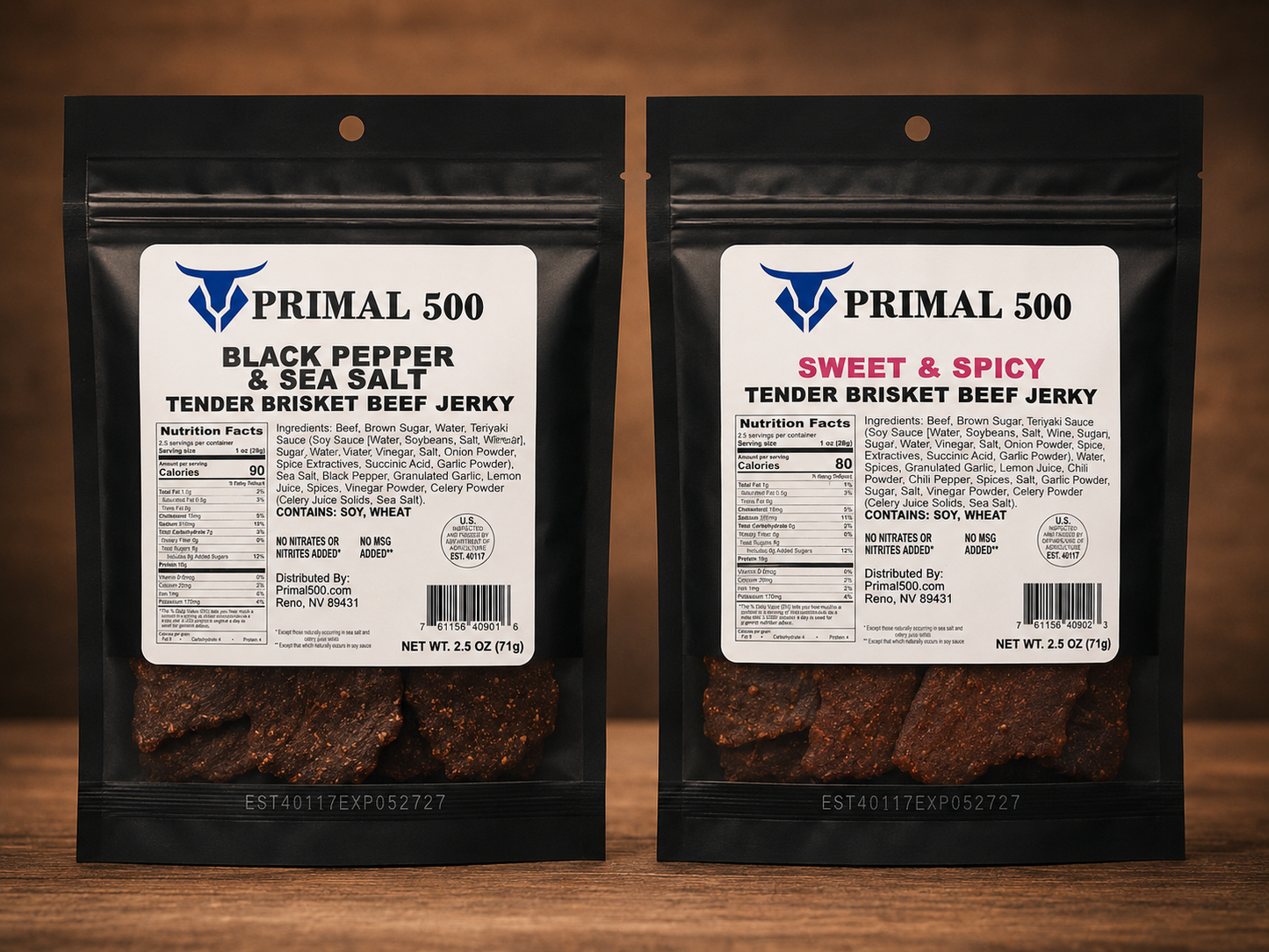 Tender Brisket Beef Jerky - Two Flavors
