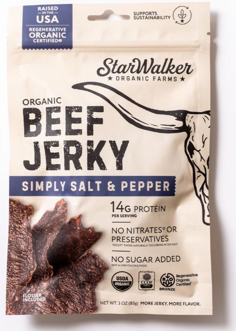 Organic Beef Jerky - Simply Salt & Pepper